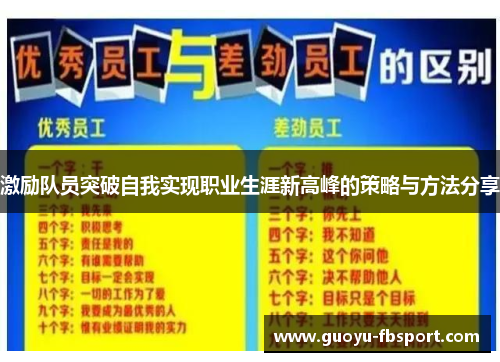 激励队员突破自我实现职业生涯新高峰的策略与方法分享